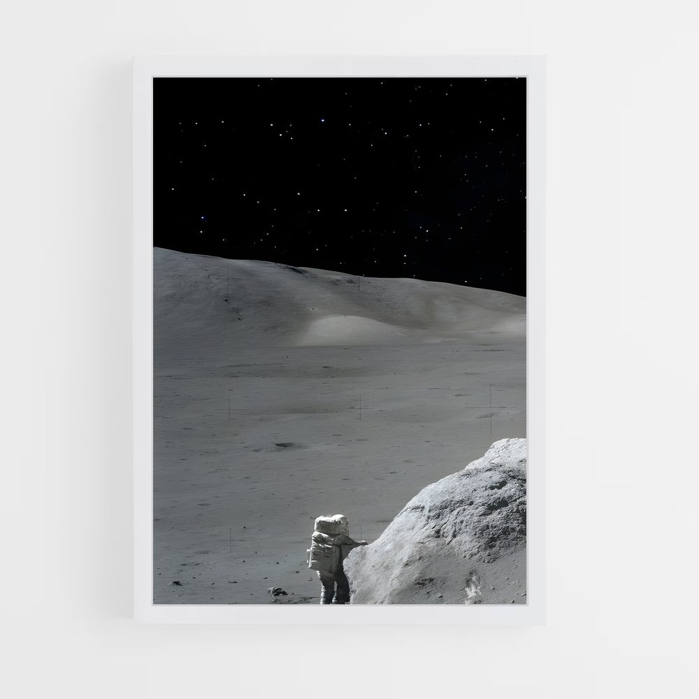 Poster L'Astronaute et le Rocher – affiche Missions spatiales (vue 3)